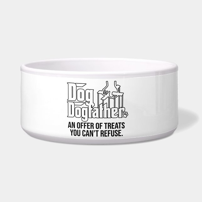 Grappige Honden Vader Cadeau - Aangepaste Honden V Voerbakje (Voorkant)
