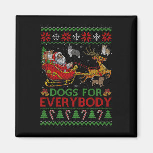 Grappige honden voor iedereen Santa Sleigh Ugly Ch Magneet