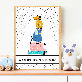 Grappige honden voor kinderen poster