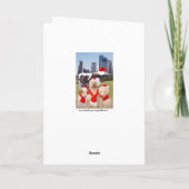 Grappige Honden Vrolijk Kerstfeest uit Houston Feestdagen Kaart (Achterkant)