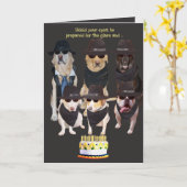 Grappige Honden Vuur Hazard Verjaardag Kaart (Gele Bloem)