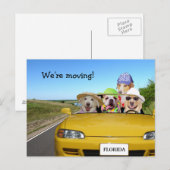  grappige honden we gaan verhuizen aankondigingskaart (Voorkant / Achterkant)