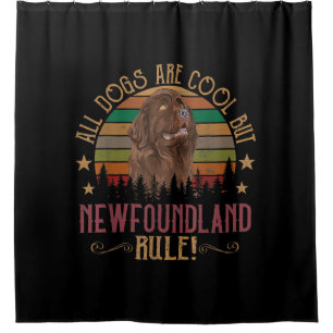 Grappige honden zijn cool, maar Newfoundland Rule Douchegordijn