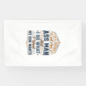 Grappige Hondenbezitter Citaat Vintage Vector Ontw Spandoek (Horizontaal)