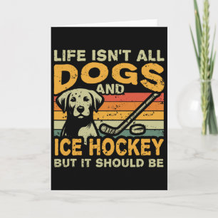 Grappige Hondeneigenaar en IJshockeyliefhebber Cad Kaart