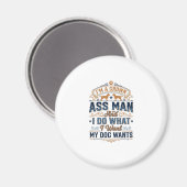 Grappige Hondeneigenaar Quote Vintage Vector Ontwe Magneet (Voorkant / Achterkant)