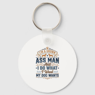 Grappige Hondeneigenaar Quote Vintage Vector Ontwe Sleutelhanger