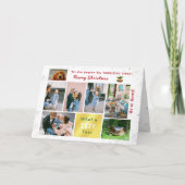 Grappige hondenkat Modern 7 foto's collage die we  Feestdagen Kaart (Voorkant)