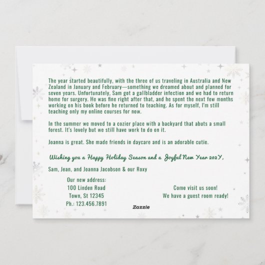 Grappige hondenkat We hebben New Home verplaatst 6 Feestdagenkaart (Achterkant)