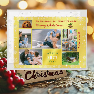 Grappige hondenkat We hebben New Home verplaatst 6 Feestdagenkaart