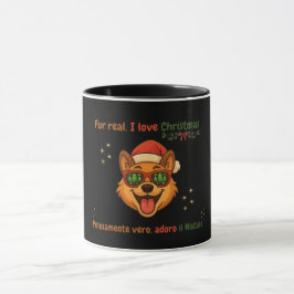 Grappige hondenkerstbeker – Tweetalig cadeau Mok
