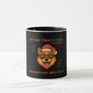 Grappige hondenkerstbeker – Tweetalig cadeau Mok