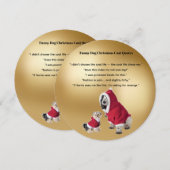Grappige hondenkerstjas citaten kaart (Voorkant / Achterkant)