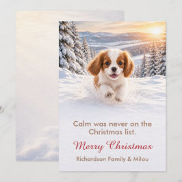 Grappige hondenkerstkaart | Schattige puppyfamilie Feestdagenkaart