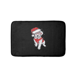 Grappige hondenkerstpyjama cadeau voor hondenliefh badmat