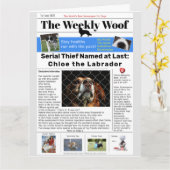 Grappige Hondenkrant Kaart (Gele Bloem)