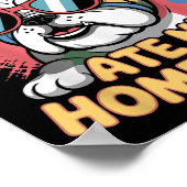 Grappige hondenliefhebber at mijn huiswerk sarcast poster (Hoek)