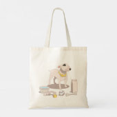 Grappige hondenliefhebber boodschappentas tote bag (Achterkant)