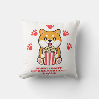 Grappige hondenliefhebber filmavond Schattige Shib Kussen