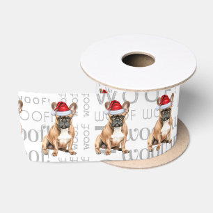 Grappige hondenliefhebber Franse Bulldog Kerstman Satijnen Lint