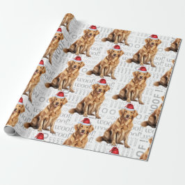 Grappige hondenliefhebber Golden Retriever in een Cadeaupapier