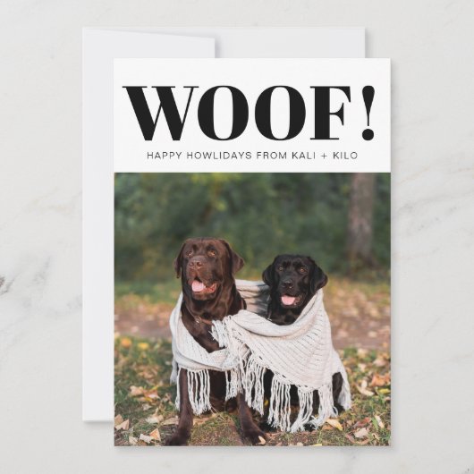 Grappige Hondenliefhebber Kerstfoto Schattige Gepe Feestdagenkaart (Voorkant)