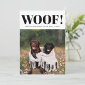 Grappige Hondenliefhebber Kerstfoto Schattige Gepe Feestdagenkaart (Staand voorkant)