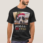 Grappige Hondenliefhebber Kerstfoto Schattige Gepe T-shirt (Voorkant)