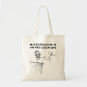 Grappige Hondenliefhebber Tote Bag (Voorkant)