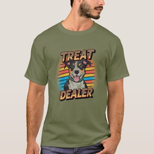 Grappige hondenliefhebber trakteer dealer t-shirt (Voorkant)