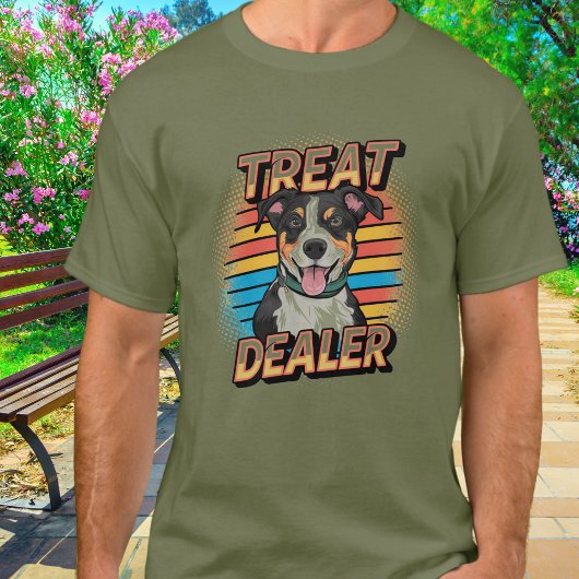 Grappige hondenliefhebber trakteer dealer t-shirt