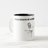 Grappige Hondenliefhebber Tweekleurige Koffiemok (Voorkant links)