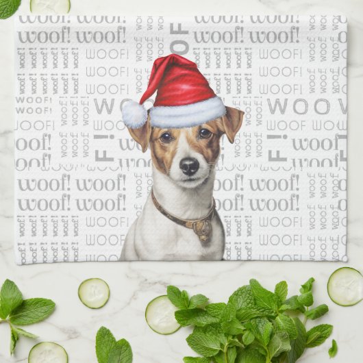 Grappige hondenliefhebber vakantie Jack Russell Ke Theedoek (Gevouwen)