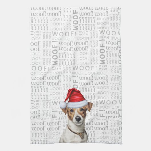 Grappige hondenliefhebber vakantie Jack Russell Ke Theedoek (Verticaal)