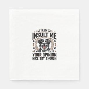 Grappige hondenmening vintage T-shirt ontwerp_1 Servet