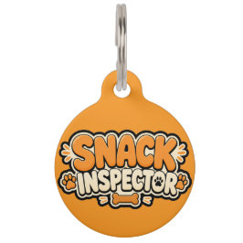 Grappige hondenpenning Snack Inspecteur Huisdierpenning