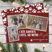 Grappige hondenplaatjes Persoonlijke kerstfoto Feestdagenkaart