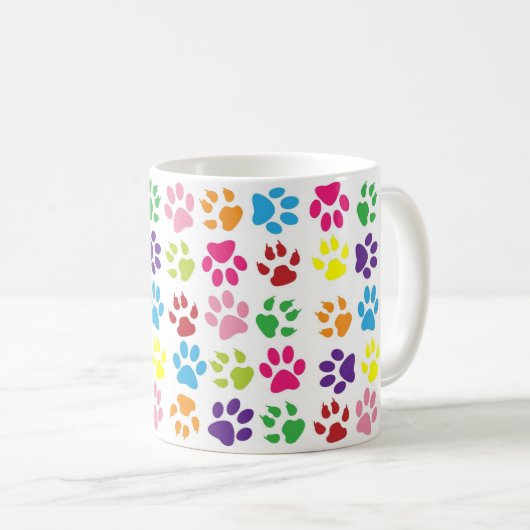 Grappige hondenpoot koffiemok (Voorkant rechts)