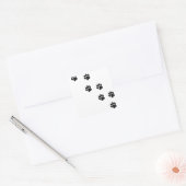 Grappige hondenpootafdruk vierkante sticker (Envelop)
