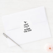 Grappige Hondenscheetgrap - Keep Calm Parodie Ronde Sticker (Envelop)