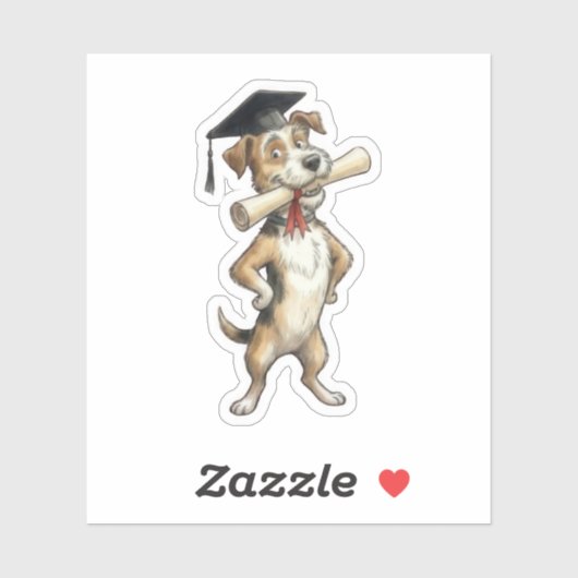 Grappige Hondenscriptie Sticker (Vel)