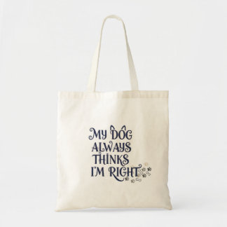 Grappige Hondentekst Tote Bag