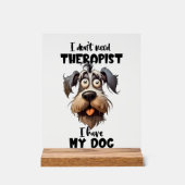Grappige hondentherapeut word art acryl bord (Voorkant)