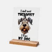 Grappige hondentherapeut word art acryl bord (Hoek)