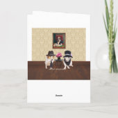 Grappige hondenverjaardag van Fun Couple Kaart (Achterkant)