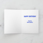 Grappige hondenverjaardag van Fun Couple Kaart (Binnen)