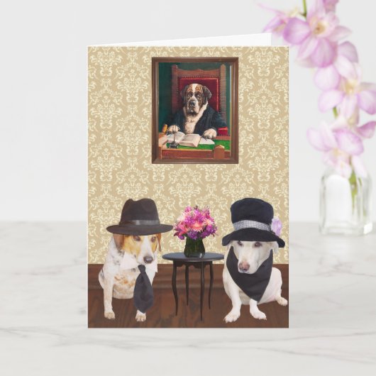 Grappige hondenverjaardag van Fun Couple Kaart (Orchidee)