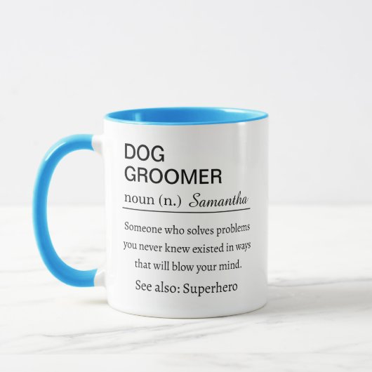 Grappige Hondenverzorger Definitie Koffie Mok (Links)