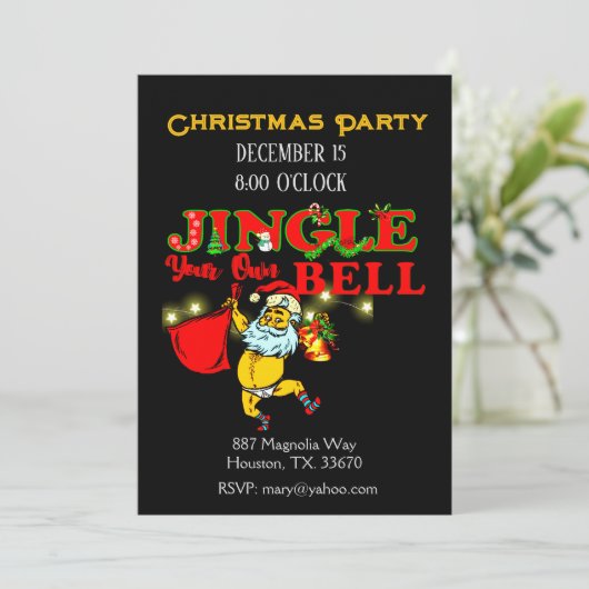 Grappige Honderd Kerstfeest Uitnodiging (Staand voorkant)