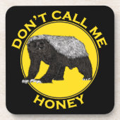 Grappige Honey Badger slogan Bier Onderzetter (Voorkant)
